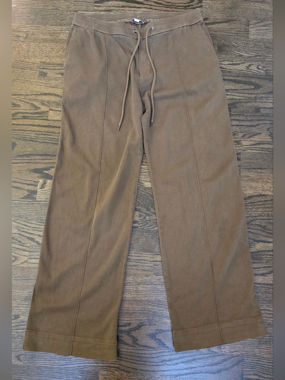 James Perse Women’s Brown Drawstring Wide Leg Pants Size 3 Large